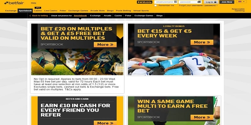 betfair bonuser for sport