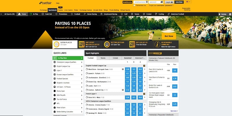 betfair sportbook hjemmeside