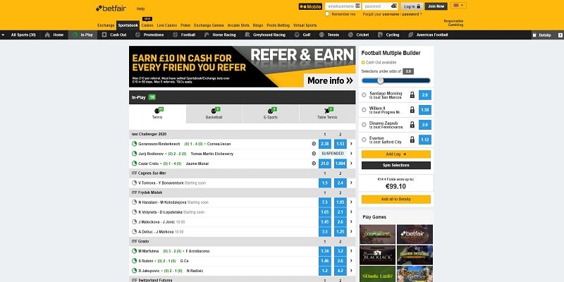 betfair live sportsbetting