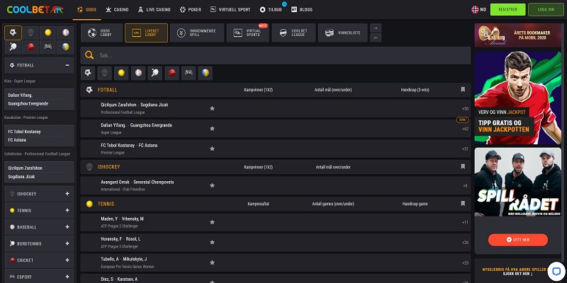 Coolbet online live sportsbetting
