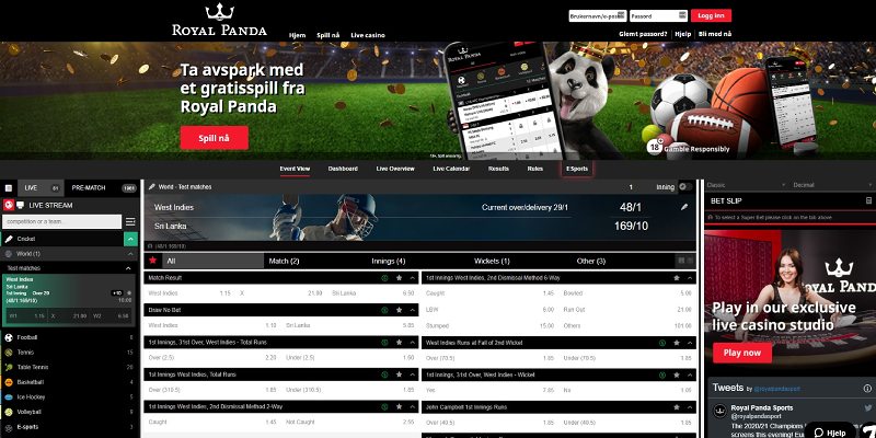 Royal Panda online live sportsbetting